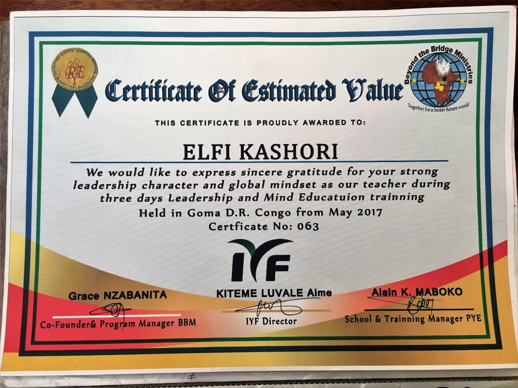 LEADERSHIP TRAINING REQUEST TO CONGO PEACE NETWORK