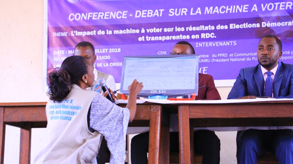 Conférence débat à Goma avec la CENI et l’opposition sur “L’impact de la machine à voter dans les résultats des élections démocratiques et transparentes en RDC”